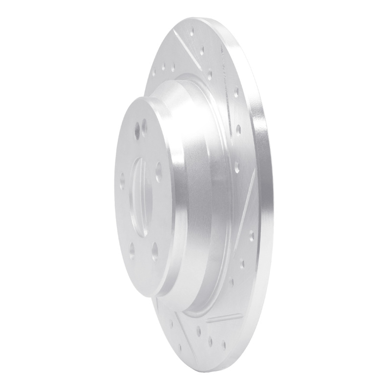 Mercedes-Benz Viano Brake Rotor (1) - Rear Right - R1 Concepts - Drilled & Slotted - Silver - `16-`23
